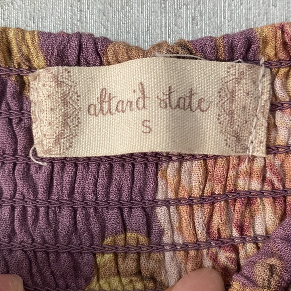 Altar'd State Off The Shoulder Floral Printed High-low Dress Women's Size S - Picture 7 of 9